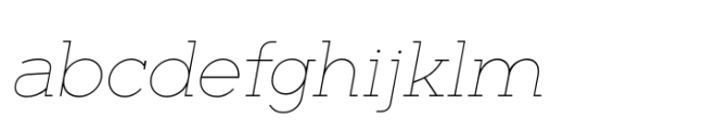 Barnic Slab Hairline Italic Font LOWERCASE