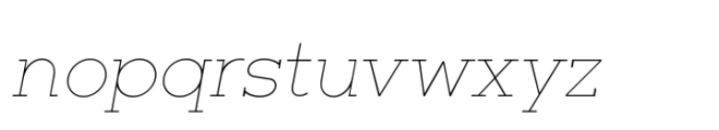 Barnic Slab Hairline Italic Font LOWERCASE