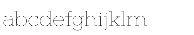 Barnic Slab Hairline Font LOWERCASE