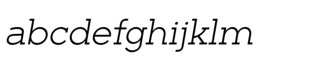 Barnic Slab Light Italic Font LOWERCASE