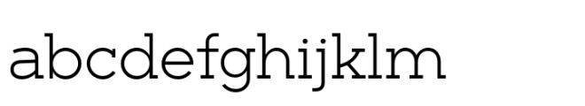 Barnic Slab Light Font LOWERCASE