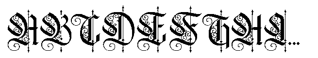 Baronial Ornament Font UPPERCASE