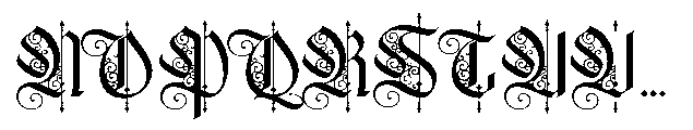 Baronial Ornament Font UPPERCASE