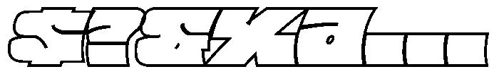 Barred Sans Outline Font OTHER CHARS