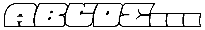 Barred Sans Outline FONT