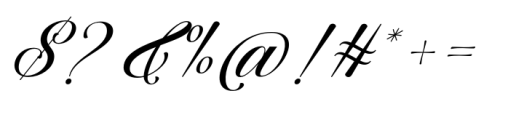Barsela Calligraphy Font OTHER CHARS