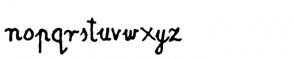 Bart Script No 1 Regular Font LOWERCASE