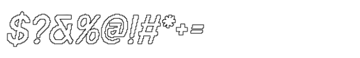 Bartine Pixel Outline Font OTHER CHARS