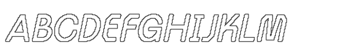 Bartine Pixel Outline Font UPPERCASE