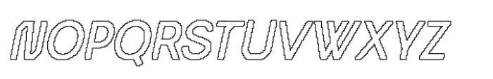 Bartine Pixel Outline Font UPPERCASE