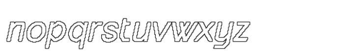 Bartine Pixel Outline Font LOWERCASE