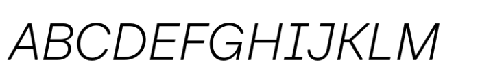 Baru Sans Extra Light Italic Font UPPERCASE