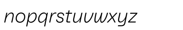 Baru Sans Extra Light Italic Font LOWERCASE