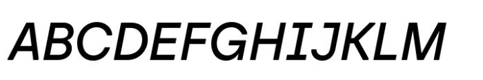 Baru Sans Medium Italic Font UPPERCASE