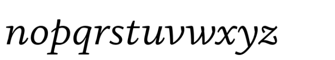 Basco Std Italic Font LOWERCASE