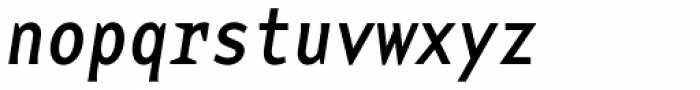 Base Monospace Narrow Italic Font LOWERCASE