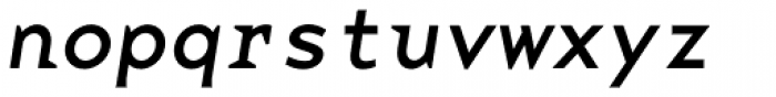 Base Monospace Wide Italic Font LOWERCASE