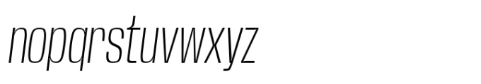 Base Neue Condensed Extra Light Oblique Font LOWERCASE