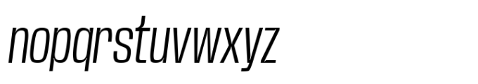 Base Neue Condensed Light Oblique Font LOWERCASE