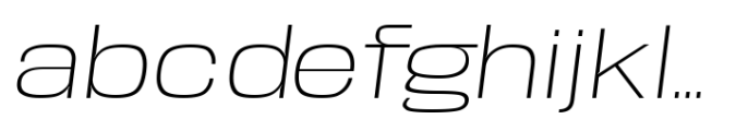 Base Neue Expanded Extra Light Oblique Font LOWERCASE