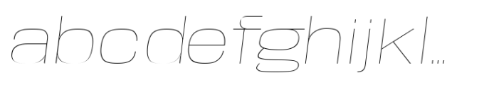 Base Neue Expanded Thin Oblique Font LOWERCASE