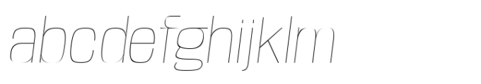 Base Neue Thin Oblique Font LOWERCASE