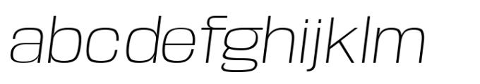 Base Neue Wide Extra Light Oblique Font LOWERCASE