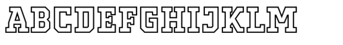 Baseball Camp Outline Font UPPERCASE