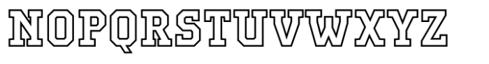 Baseball Camp Outline Font UPPERCASE
