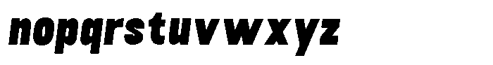 Baseform Slant Font LOWERCASE