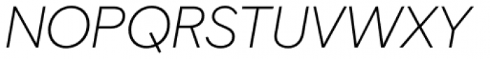 Basetica Thin Italic Font UPPERCASE