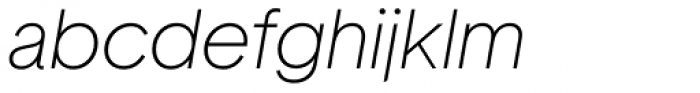 Basetica Thin Italic Font LOWERCASE