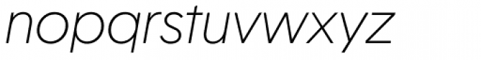 Basetica Thin Italic Font LOWERCASE