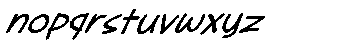 Bashemath Bold Italic Font LOWERCASE