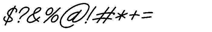 Bashemath Italic Font OTHER CHARS
