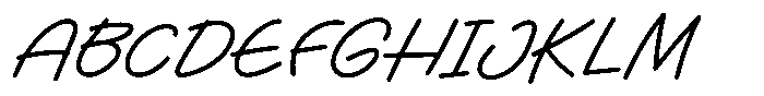 Bashemath Italic Font UPPERCASE