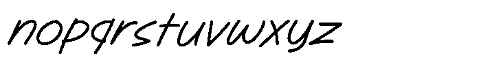 Bashemath Italic Font LOWERCASE
