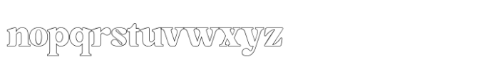 Bashing Outline Font LOWERCASE