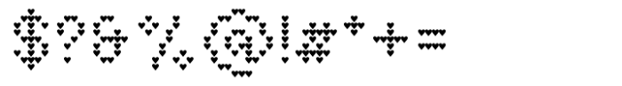 Basic Pixel Heart Font OTHER CHARS