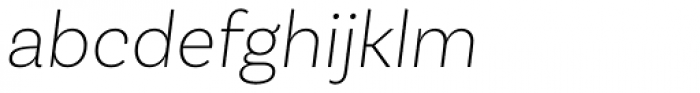 Basic Sans Alt Extra Light Italic Font LOWERCASE