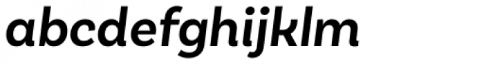 Basic Sans Semi Bold Italic Font LOWERCASE