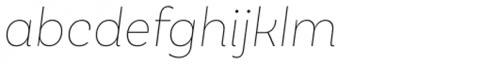 Basic Sans Thin Italic Font LOWERCASE