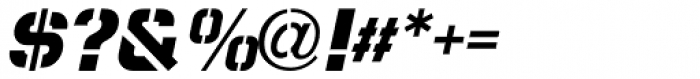 Basic Stencil Oblique JNL Font OTHER CHARS