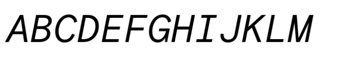 Basis Grotesque Mono Italic Font UPPERCASE