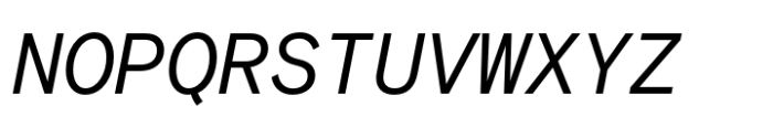Basis Grotesque Mono Italic Font UPPERCASE