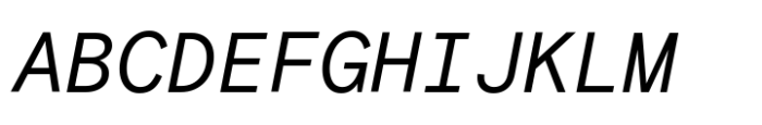 Basis Grotesque Mono Variable Italic Font UPPERCASE