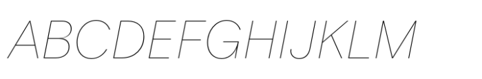 Basis Grotesque Thin Italic Font UPPERCASE
