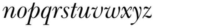 Baskerville Handcut Italic Font LOWERCASE