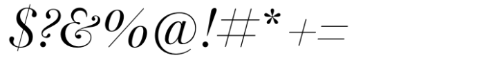 Baskerville Neo Display Italic Font OTHER CHARS