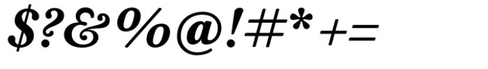 Baskerville Neo Small Bold Italic Font OTHER CHARS
